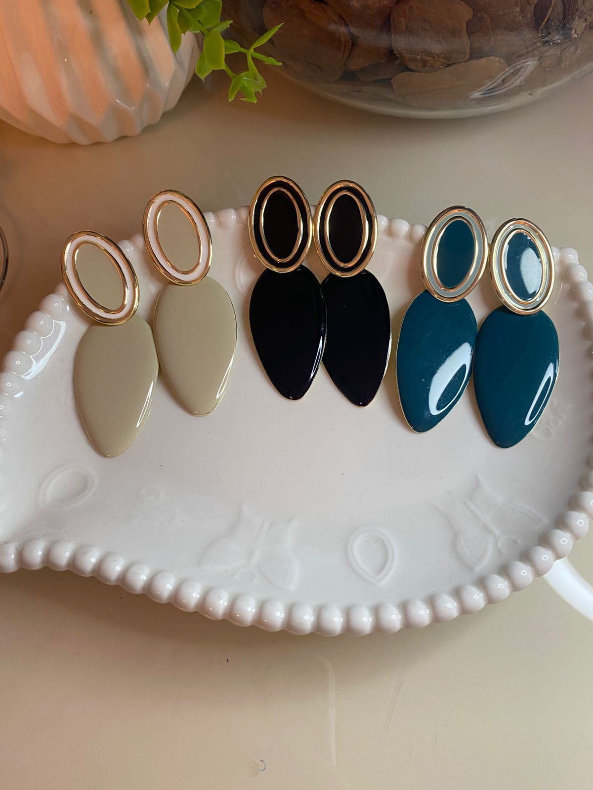 ✨ Brinco Duo Oval – Elegante, atual e perfeito para qualquer ocasião