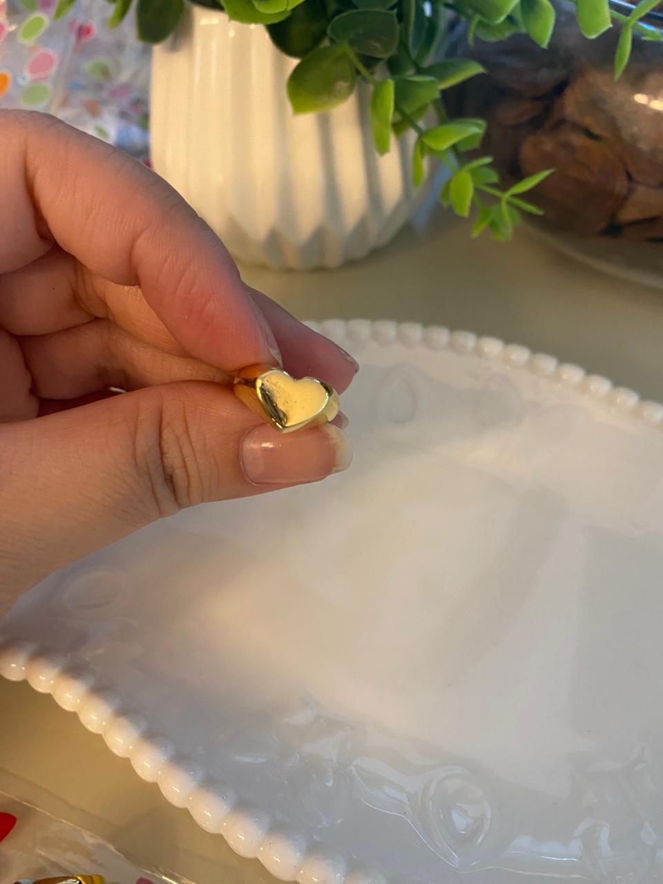 ❤️ Anel de Dedinho Coração – Delicado, moderno e cheio de charme