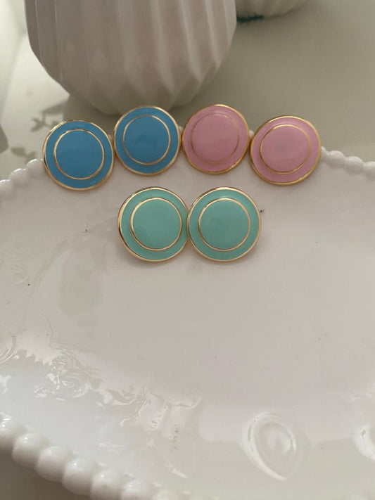 Brinco Bottons - cores pasteis ✨